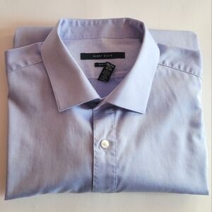 Perry Ellis Men's Slimfit Dress Shirt Blue Size Extra Large